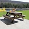 Highwood Usa Rectangle Hometown Picnic Table, Weathered Acorn, 6 ft L, 30 in H Overall AD-TBL-HI02-ACE - alternate 2